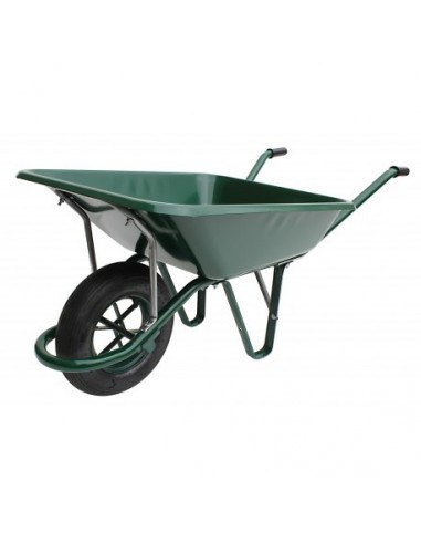 Brouette 2 roues gonflables - galvanisée - 90 L - Cdiscount Jardin